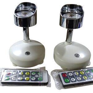 Wireless LED Spotlight Pair With Remote Control
